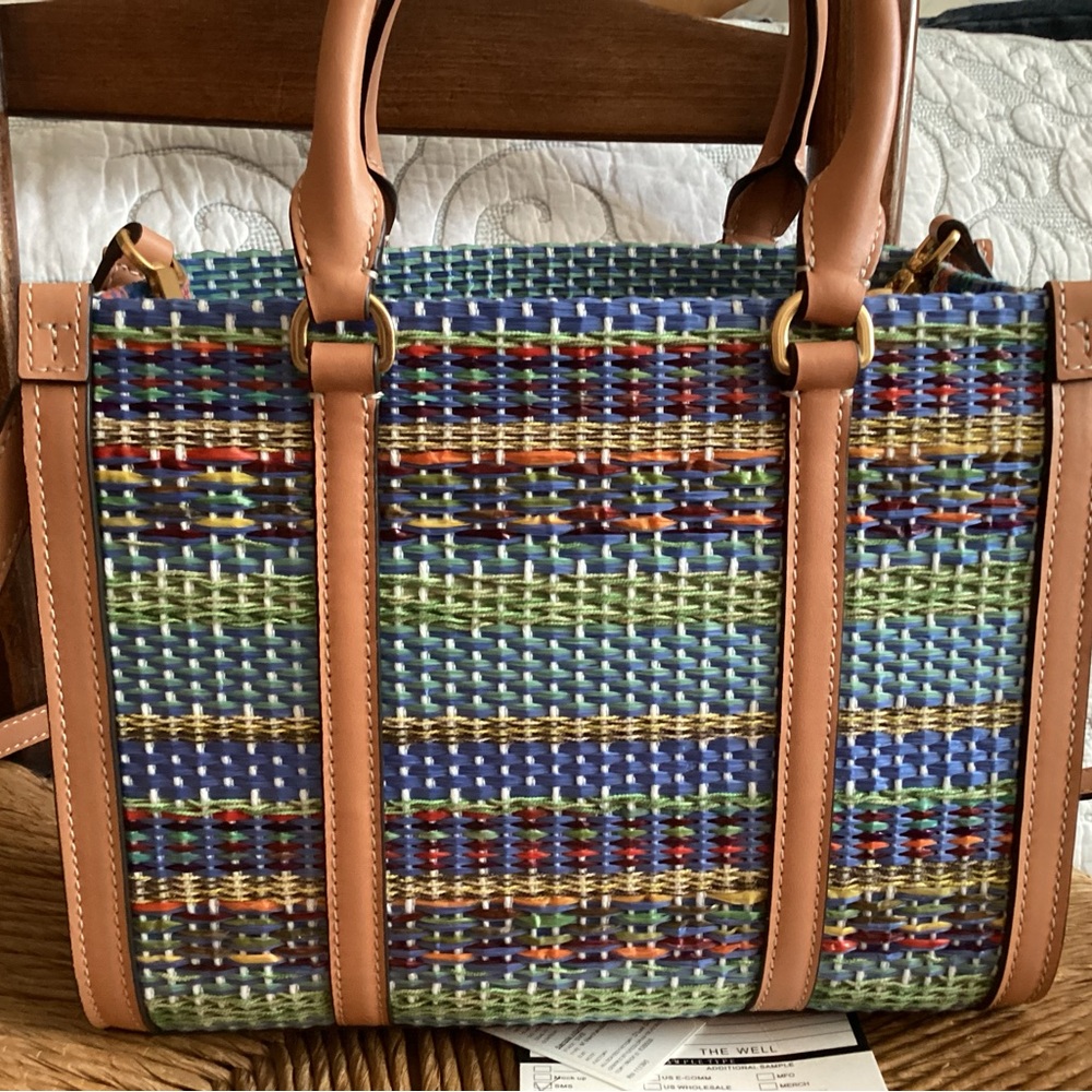 Tory Burch Woven Blake Satchel - Picture 2 of 6
